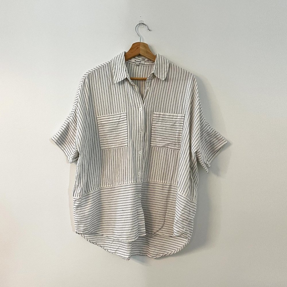 Madewell Flannel Courier Striped Shirt | Size M